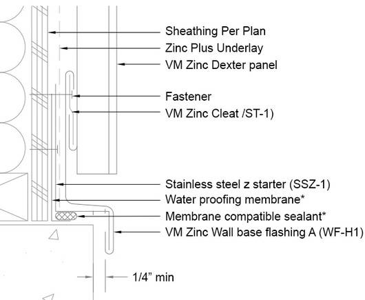 Installation Detail for base of wall