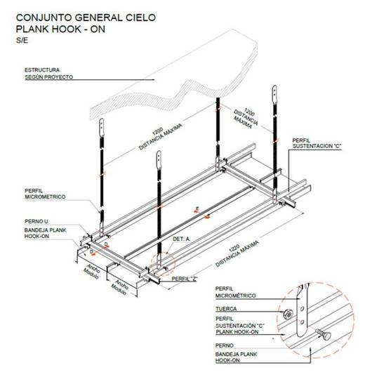 Plafón Metálico Plank de Hunter Douglas