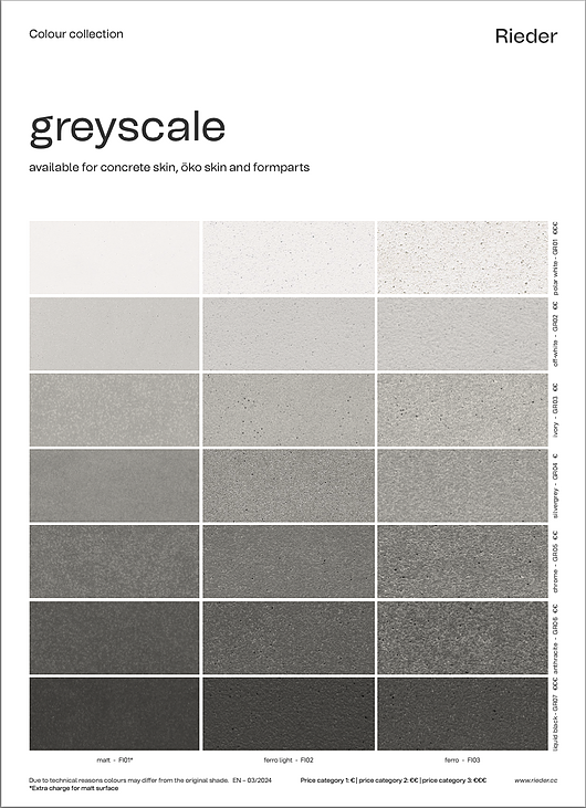 Color Chart - Rieder
