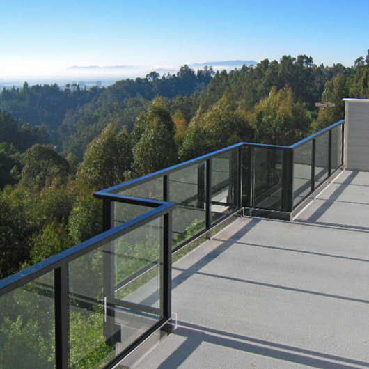 Glass. Fill Railing Handrail With Glass Infill - Glass Designs
