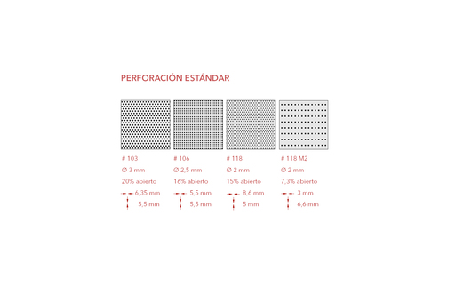Perforaciones cortasol I Hunter Douglas