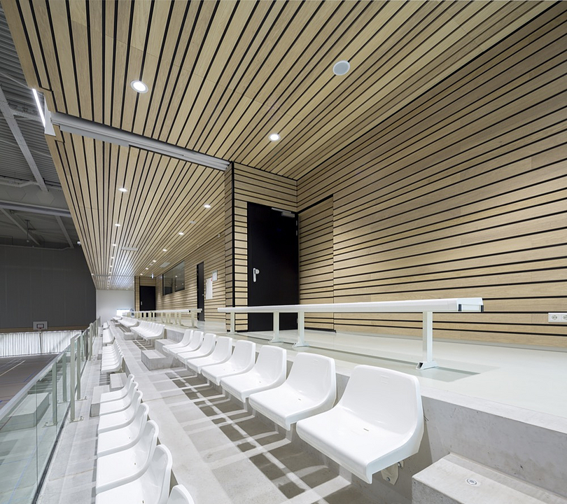 Acoustic Cladding - Linear Veneered Wood Panels from Hunter Douglas ...