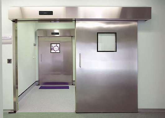 Puertas de hospital herméticas y higiénicas