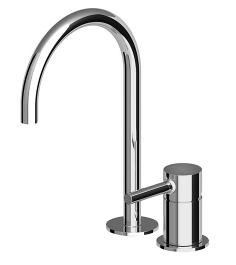 Monomando salida independiente para lavabo
