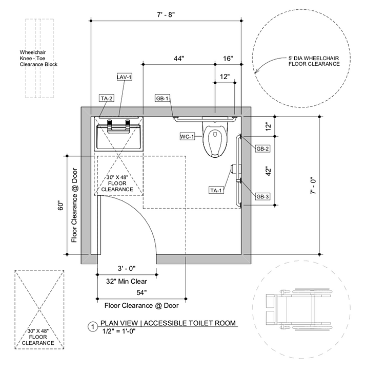 Gallery Of How To Save Space In Ada Compliant Bathroom Design 8