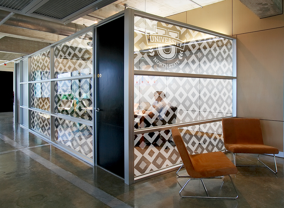 Clear Wall Panels With Custom Graphic Fusion From