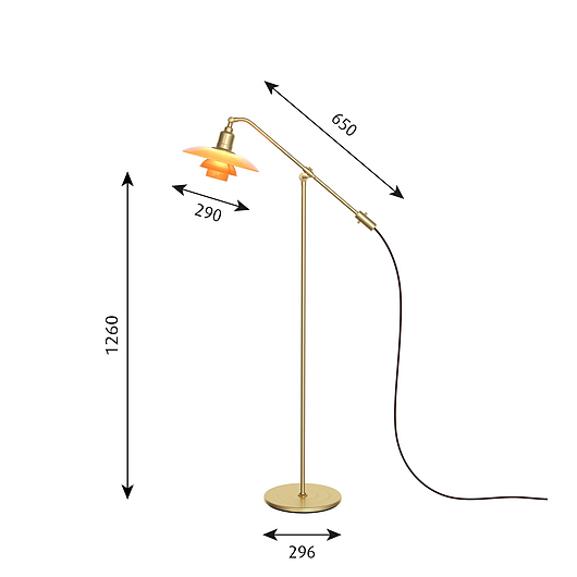 The Water Pump - PH 3/2 in Amber Coloured Glass