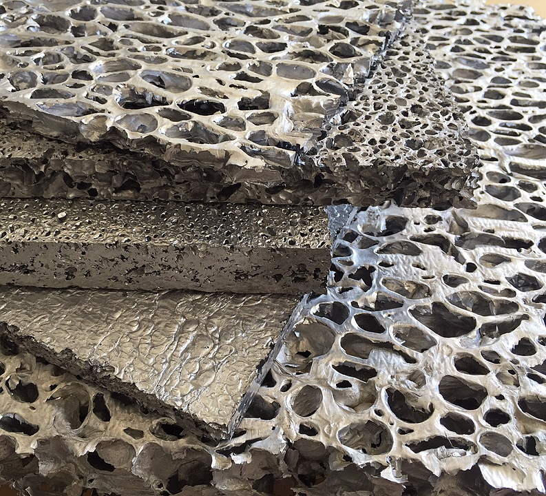 stabilized aluminum foam large cell panel alusion from cymat technologies ltd
