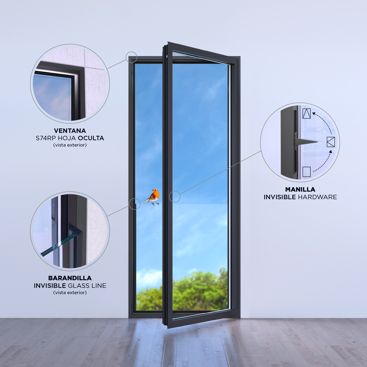Galeria de Manilla con apertura invisible - Strugal Invisible Hardware - 6
