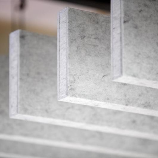 Acoustic Ceilings HeartFelt® Baffle Ceiling System from Hunter