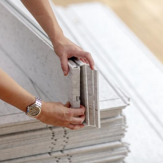 Acoustic Ceilings HeartFelt® Baffle Ceiling System from Hunter