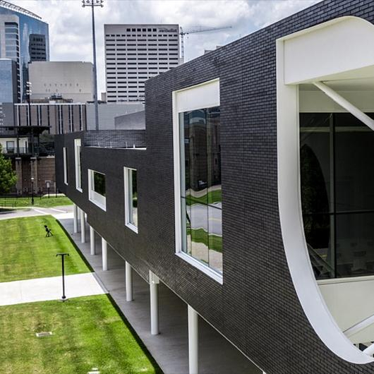 Gallery of Brick Façade of the Moody Center for the Arts 4