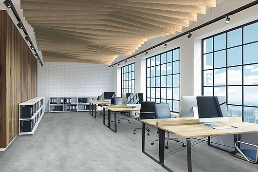 Aplicação | Painéis acústicos de feltro FELTWORKS™ Blades | Armstrong Ceilings