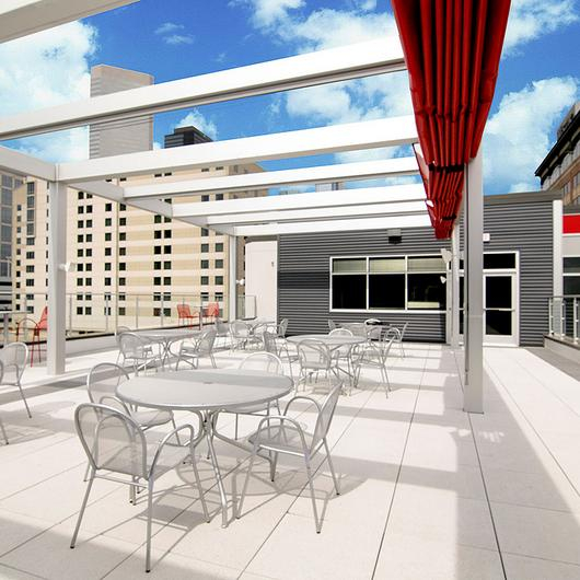 Gallery Of Retractable Canopies At The Incarnate Word Academy 9 Gallery Of Retractable Canopies At The Incarnate Word Academy 9