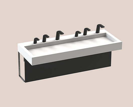 The Splash Lab | Monolith A Series | 2 User 3 Fittings - Black - Square