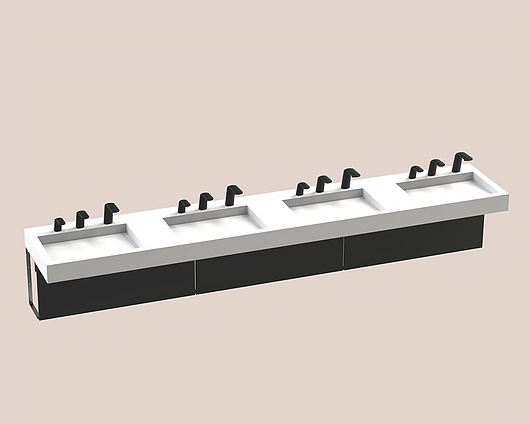 The Splash Lab | Monolith B | 130 3 fittings - square