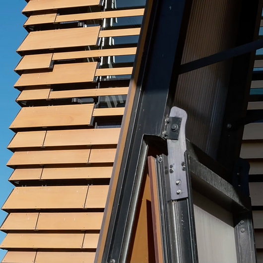Large Scale Prodema Cladding NATURCLAD - W Wood Cladding in Community Boathouse from PARKLEX PRODEMA