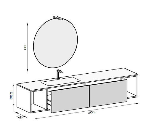 Mueble de baño suspendido - Ho.me Liscia 39L de Design It