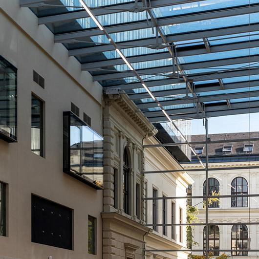 Gallery of Glass Facade in University Library - 2