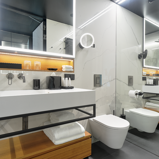 Bathroom Fixtures in Nobu Hotel from Laufen