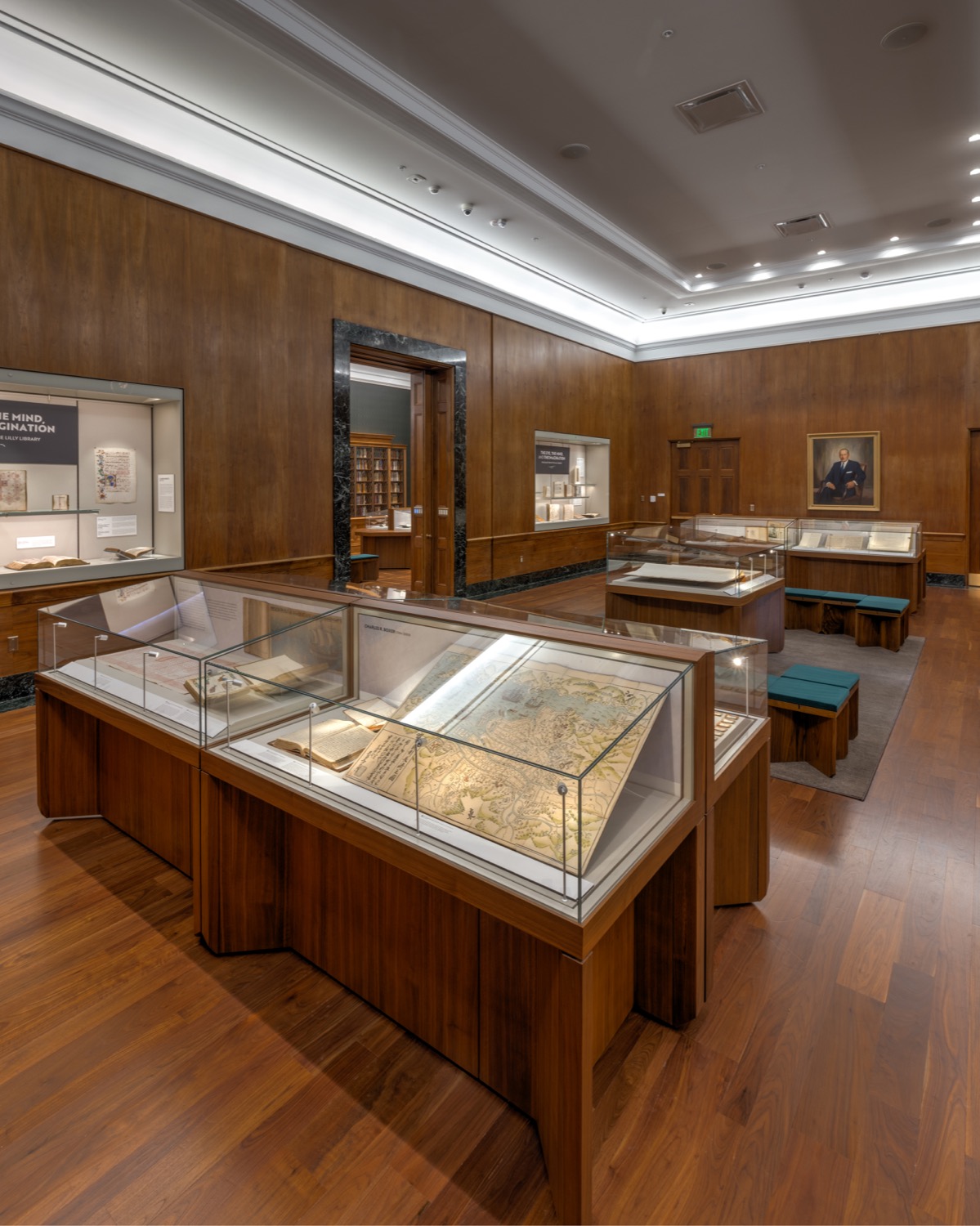 Gallery of Display Cases in Lilly Library 4