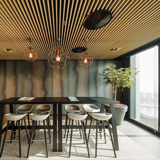 Gallery of Wood Veneered Wood Grill Ceilings & Walls 4