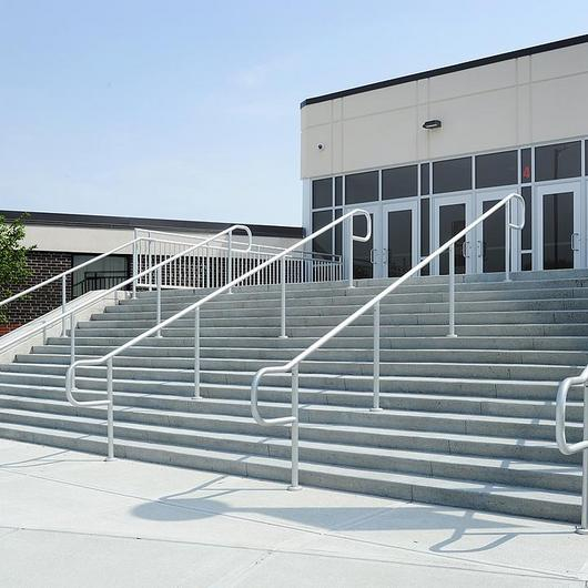 AL Post/Wall Mount Handrail from Hollaender