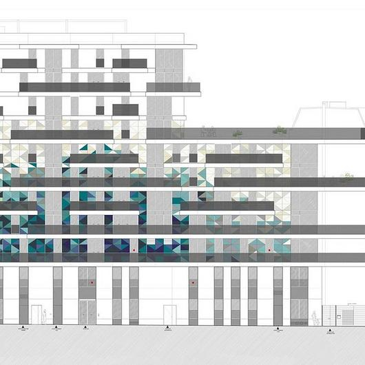 Glass Rainscreen in Zac Seguin Residential Estate from Sto