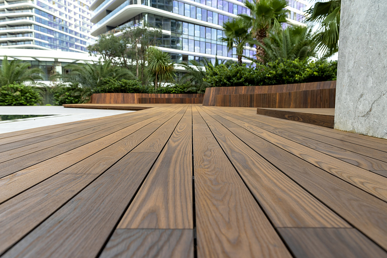 Thermally Modified Wood Decking Ash from Tantimber