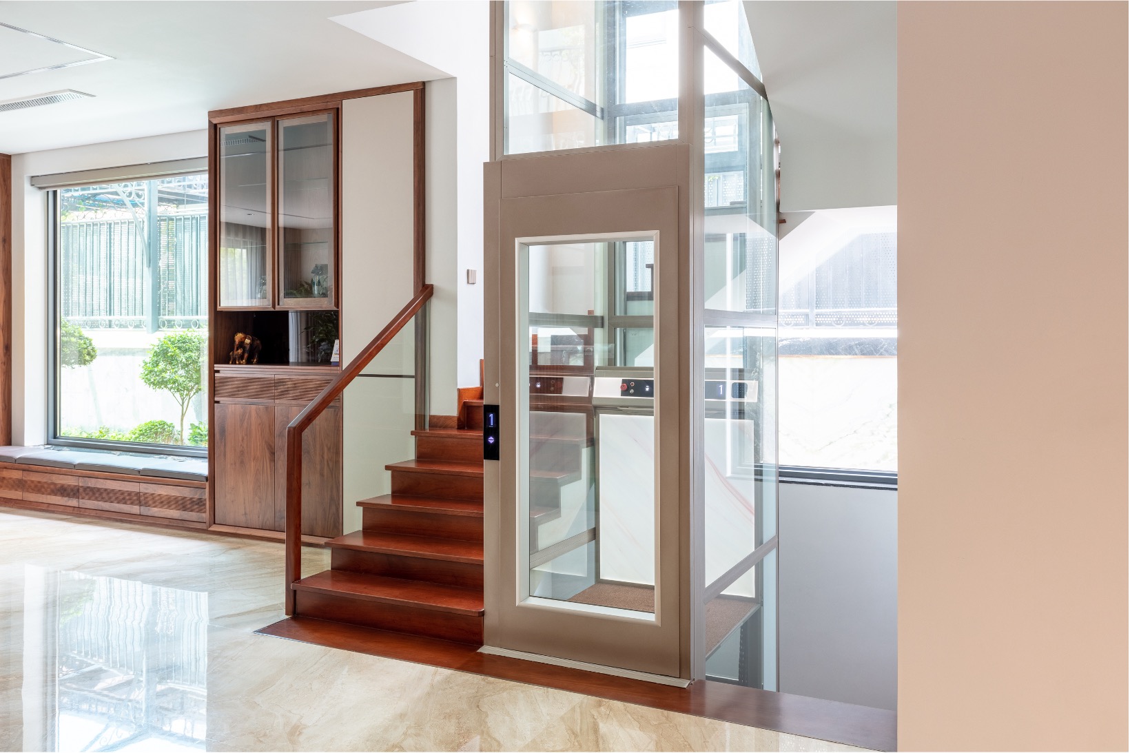 Glass Home Lift Near Wine Cave from Cibes Lift Asia