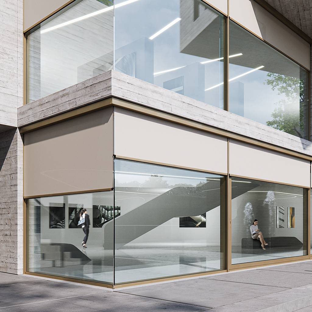 Sun Protection System for Glass Corners from heroal