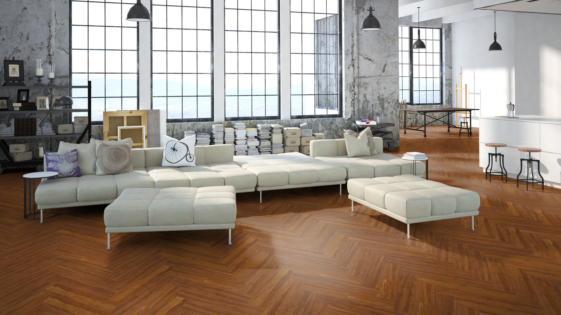 A closer look at Penthouse Apartment Flooring With Bamboo