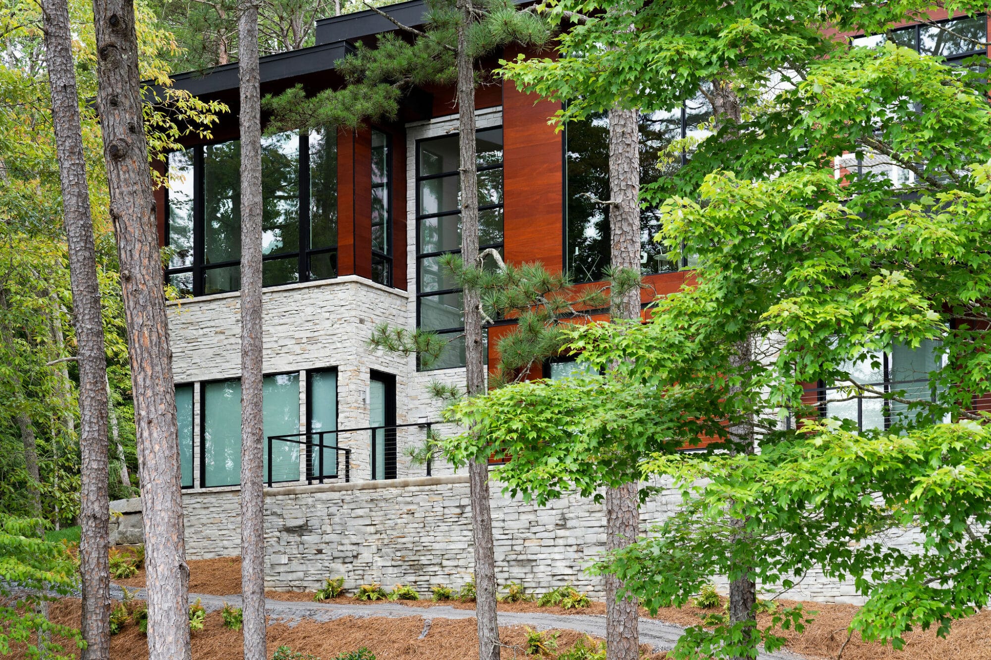 Gallery of Maintenance-Free Wood Siding in Martino Lake House - 2