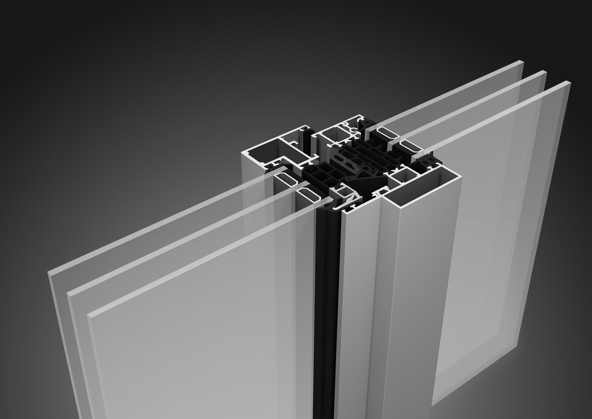 Curtain Window Frame Window Curtain Wall - FRAME+ 75 FF from RAICO