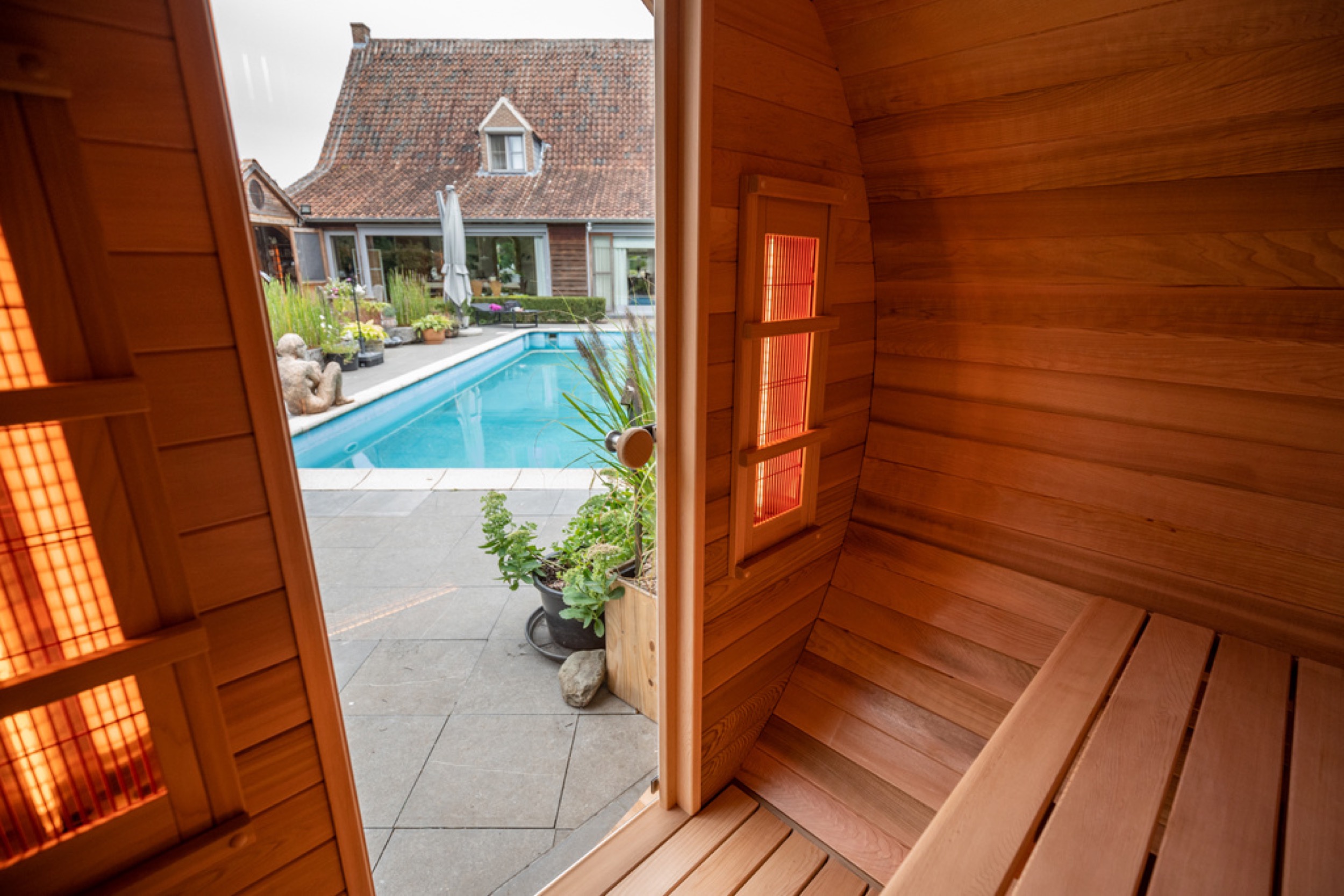 Gallery of Infrared Outdoor Sauna Cabins Barrel IR 14
