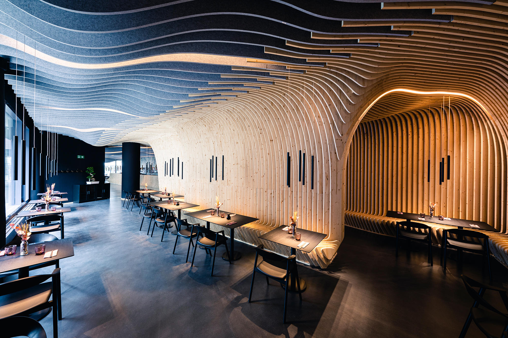 Acoustic Ceiling in Fuji Yama Restaurant from Impact Acoustic