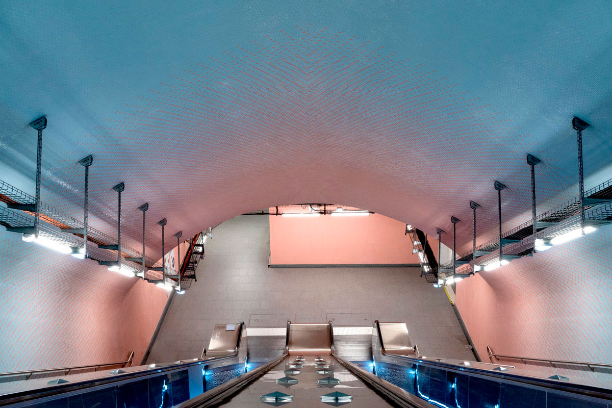 Gallery of Custom Glass Mosaics in Paris Metro Station - 9