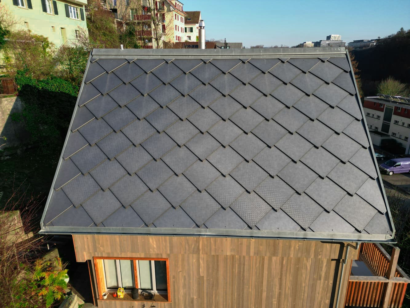 Gallery of Solar Roof Tiles in Swiss Residence - 4