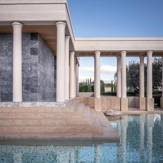 Marble Ribbed Cladding Marble Cladding for the Amanzoe Resort from Stonetech