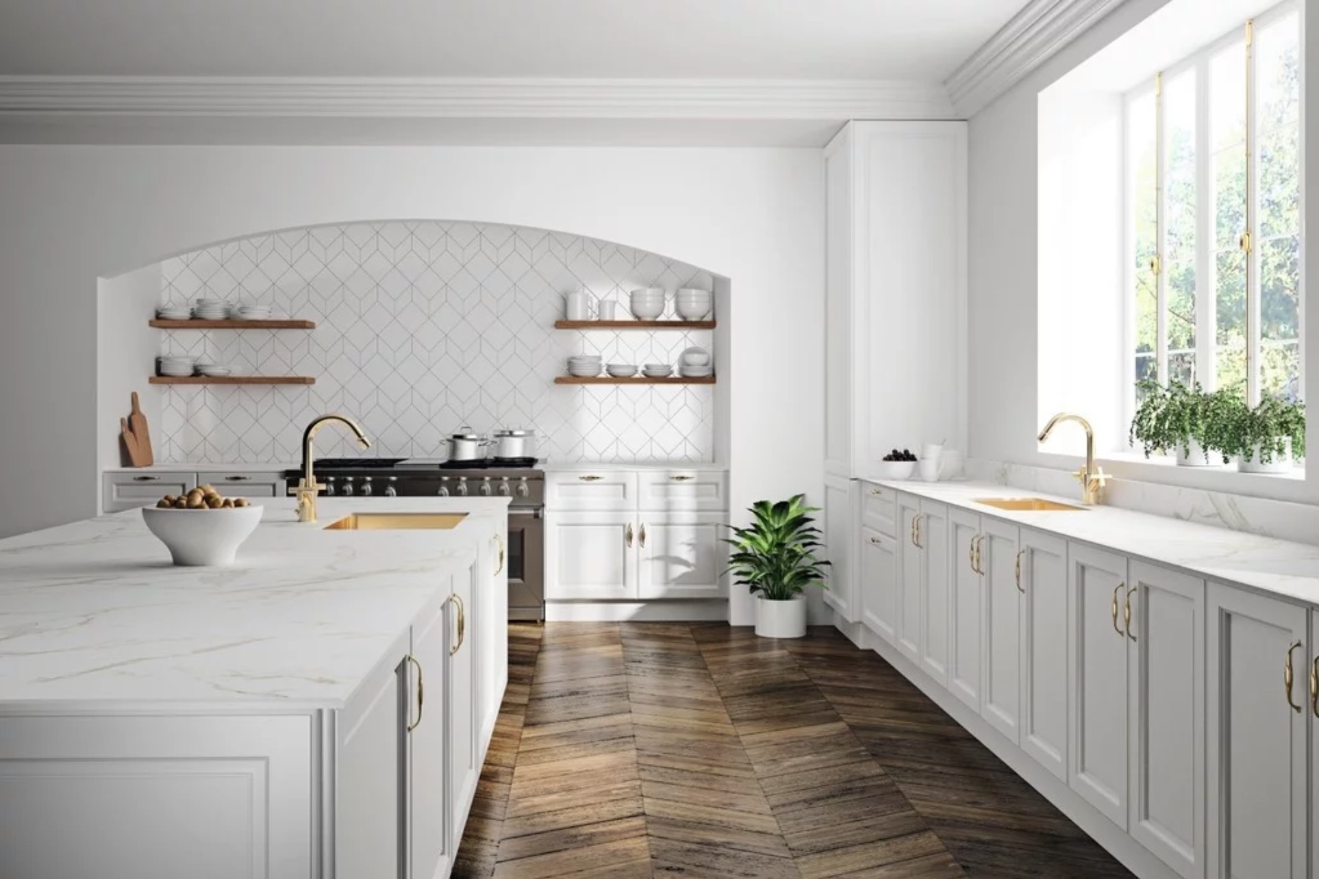 Gallery of Interior Cladding in Kitchen Projects - 4