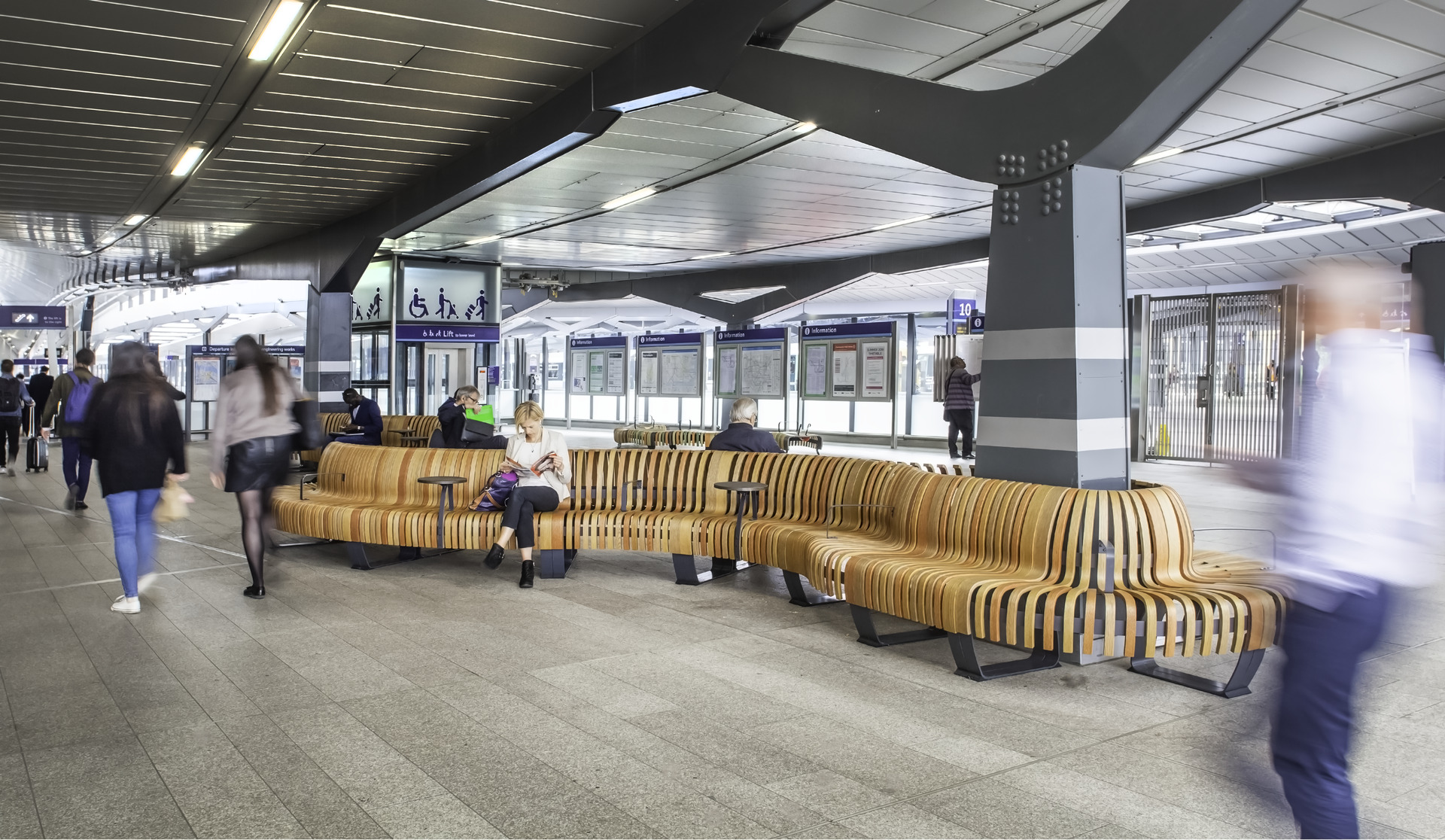 Gallery of Modular Seating in Train Station - 3