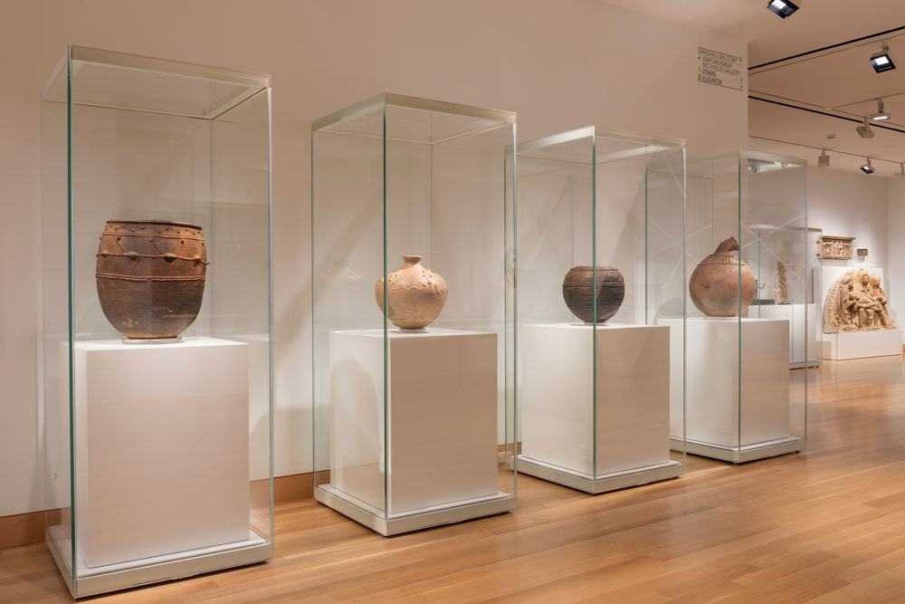 Gallery of Display Cases in Kansas Art Museum 1