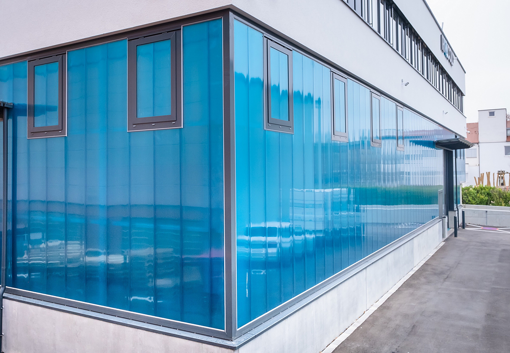 Translucent Building Elements in Rivacold's Headquarters from Rodeca