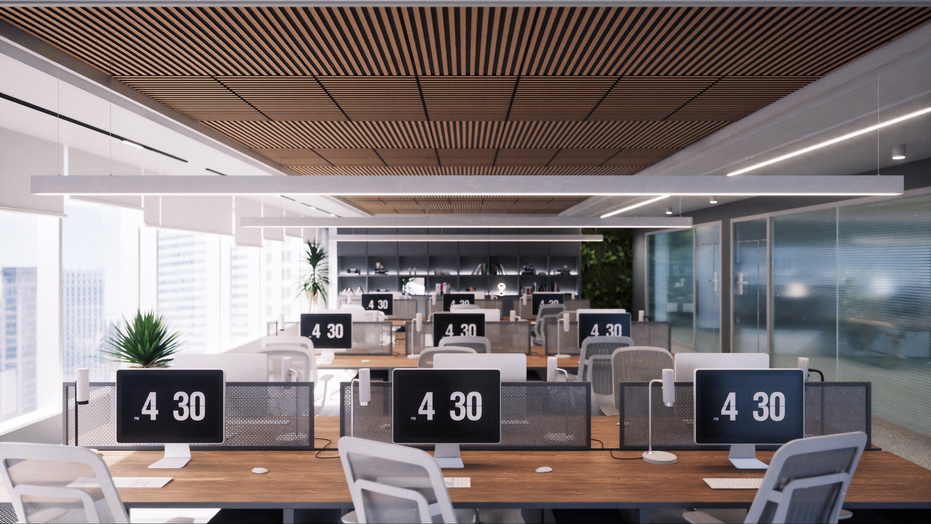 Gallery of Wood Slat Ceiling Tiles - SLATTA TILE - 2