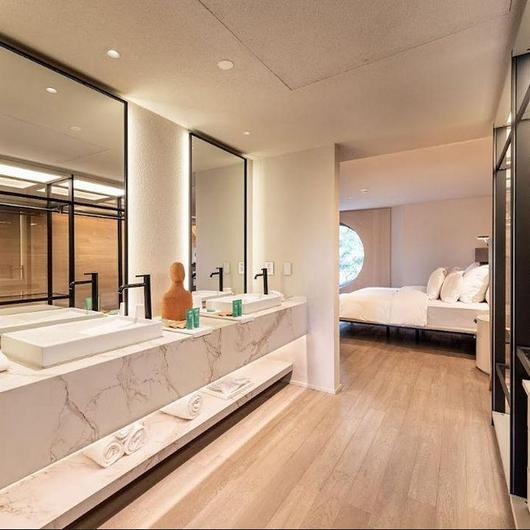 Organic and Minimalist Hotel Bathroom Renovation