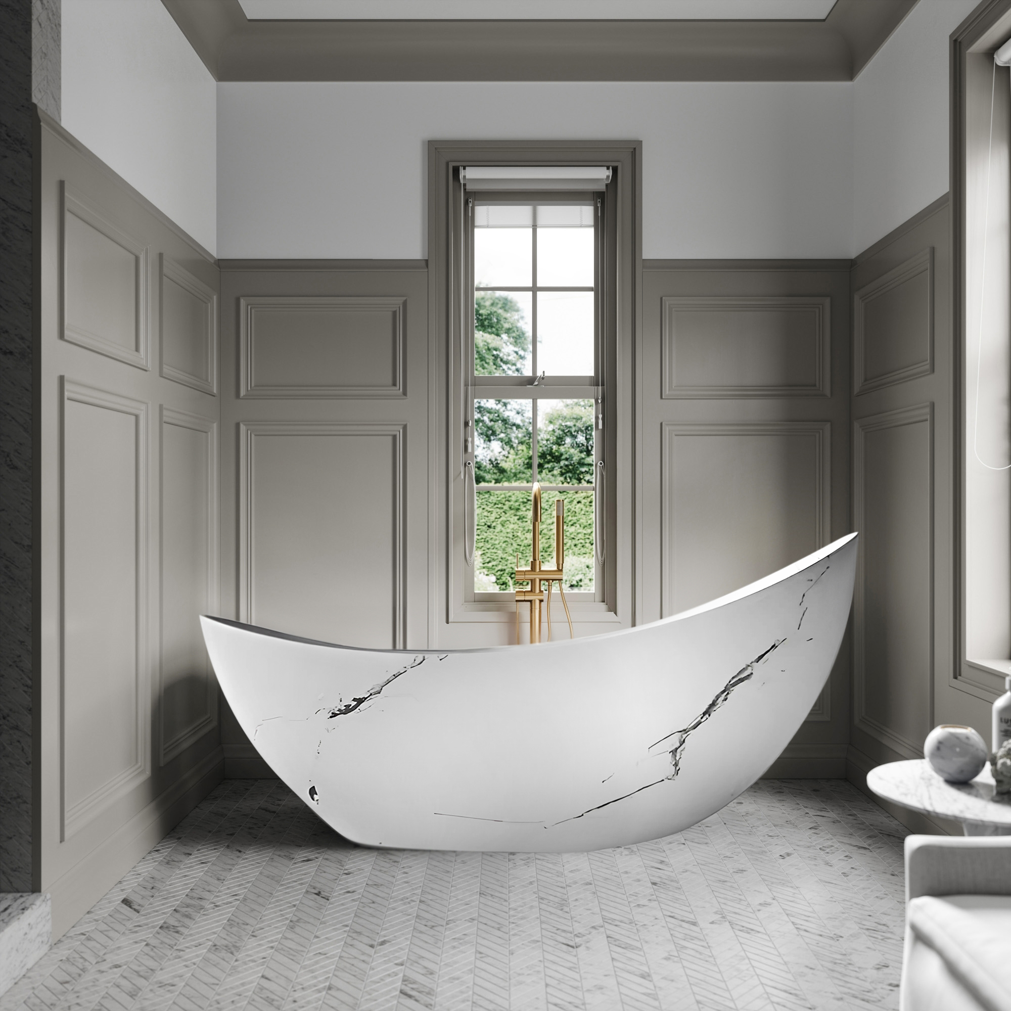 Gallery of Freestanding Stone Resin Bathtubs - 5