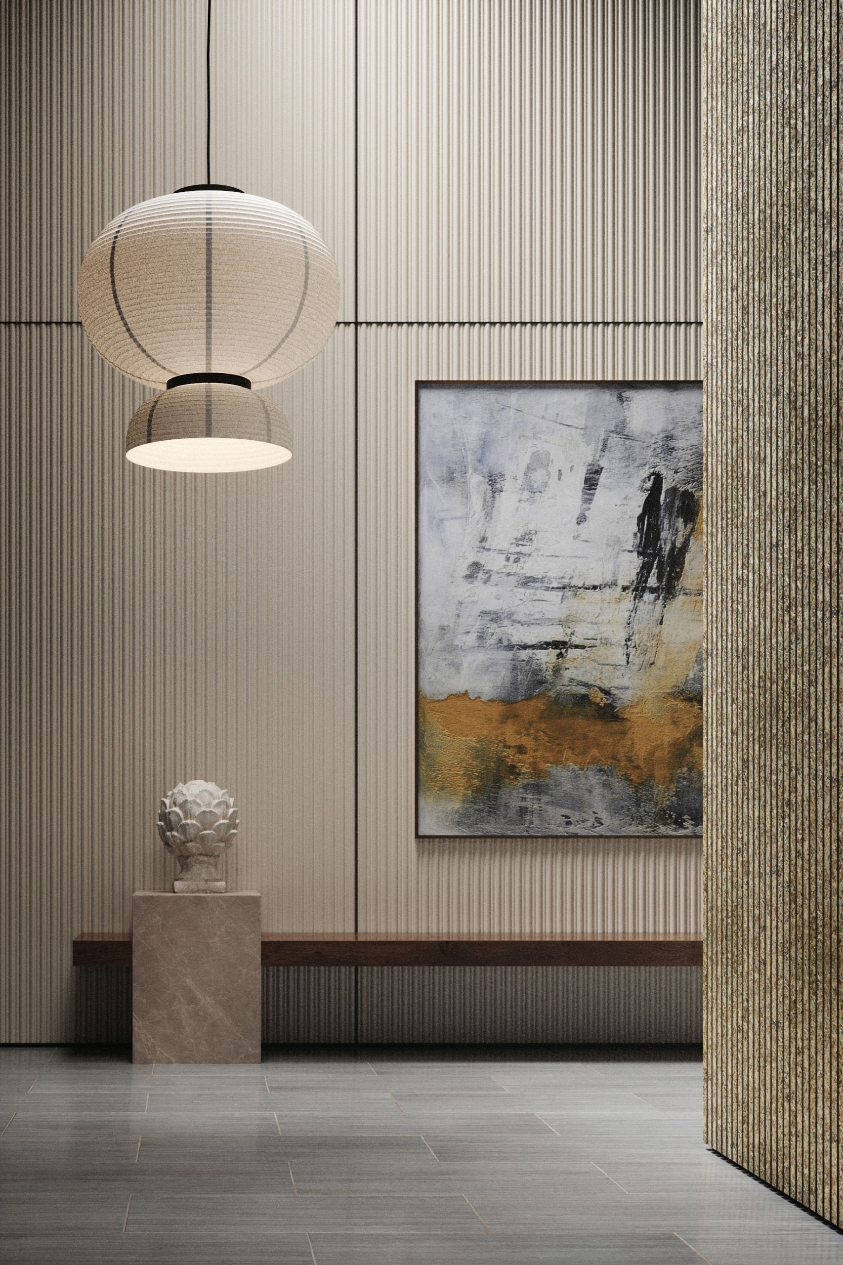 Painted Ribbed Panel Gallery of Textured Panels | Ribbed - 3