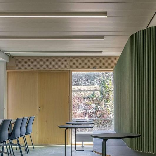 Custom Ceiling for Valhøj School / DAMPA