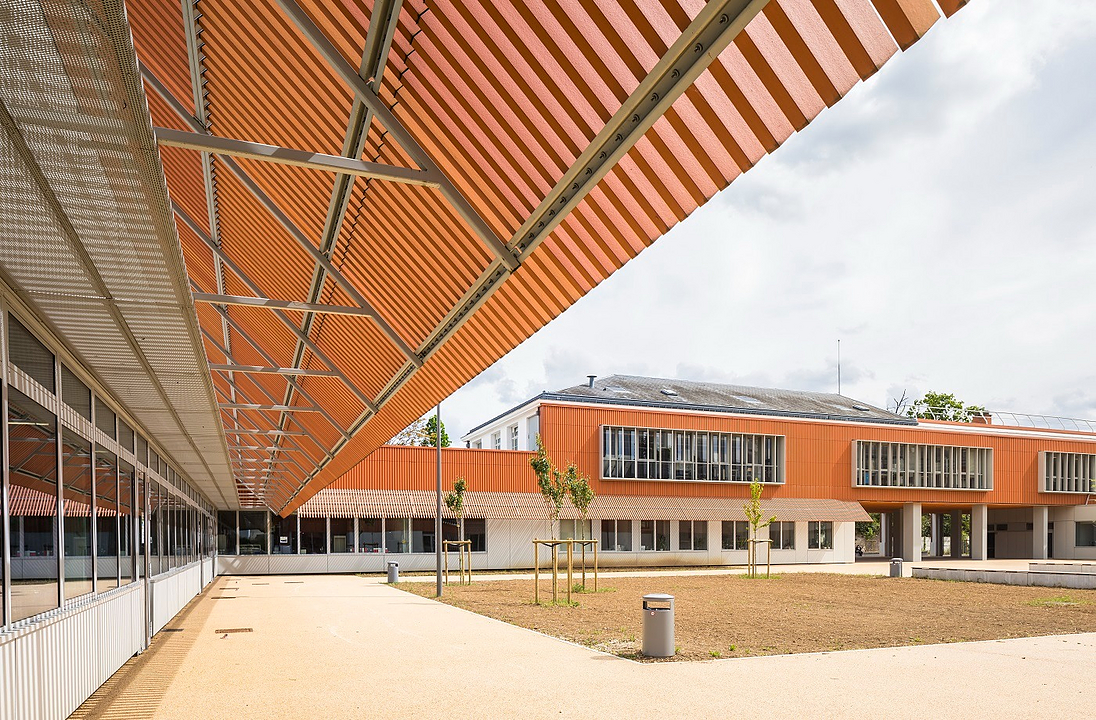 Modular Ceramic Facade at Lycée Gustave Monod from MOEDING