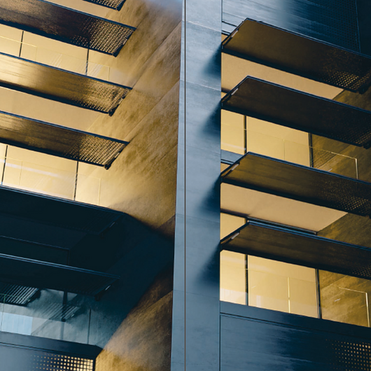 Kinetic Facade Shading, Vertical Pivot Shading System - Motion 10810 / Motion Facades